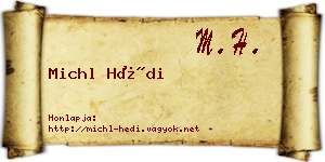 Michl Hédi névjegykártya